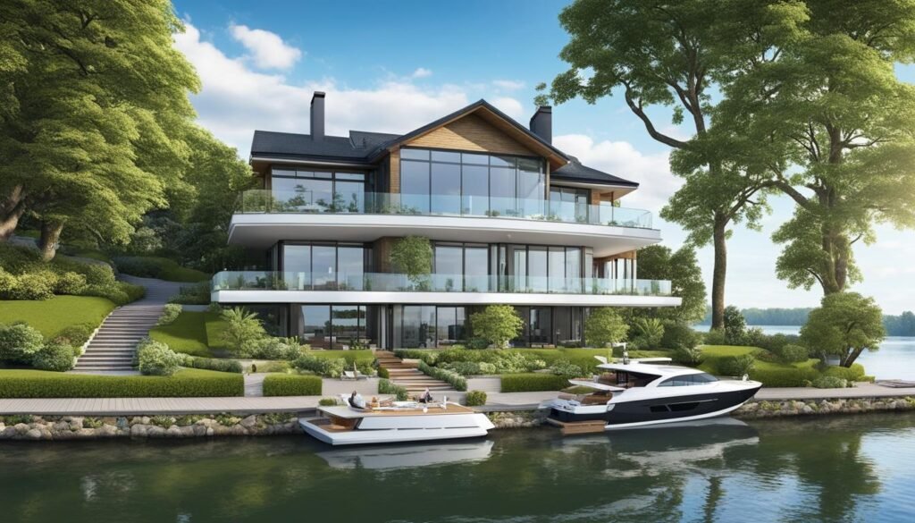 luxury riverside house