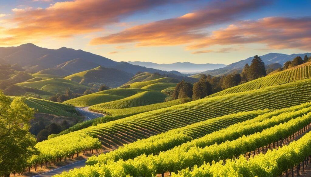 scenic drives in Napa Valley