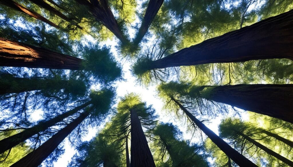 giant redwoods in Humboldt Redwoods State Park