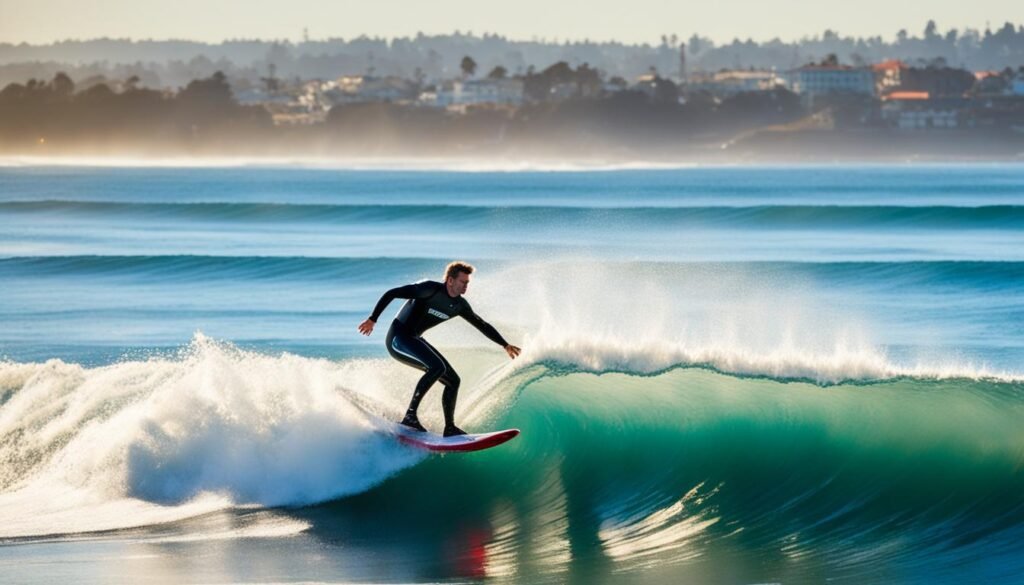 surfing in Santa Cruz