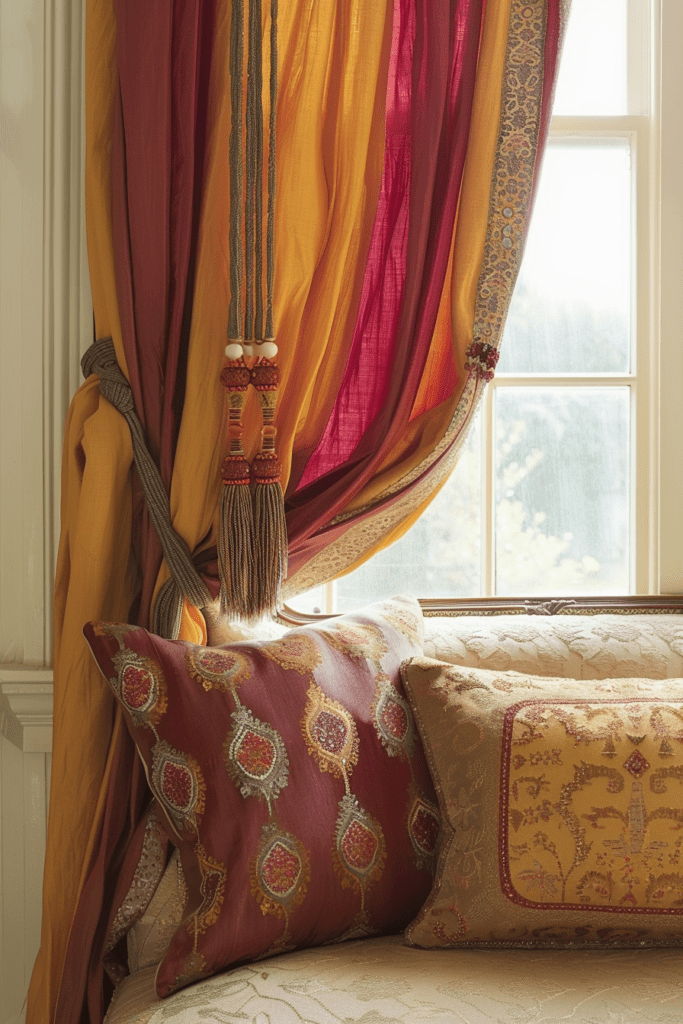 Elegant Moroccan Tasseled Drapes