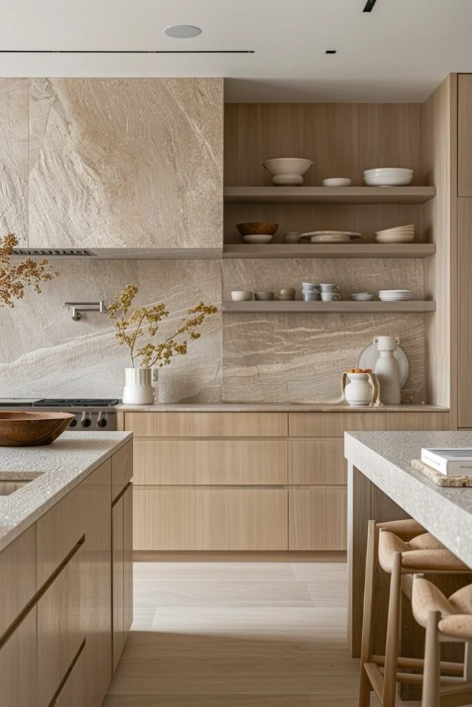 Minimalist Sand-Colored Cabinetry