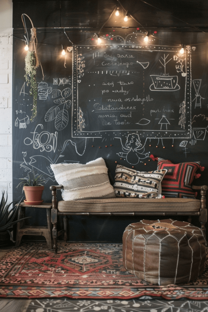 Chalkboard Creative Boho Wall