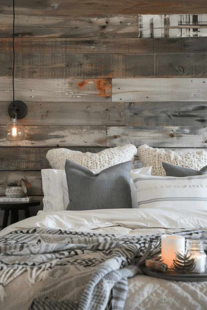 Rustic Wood Boho Wall