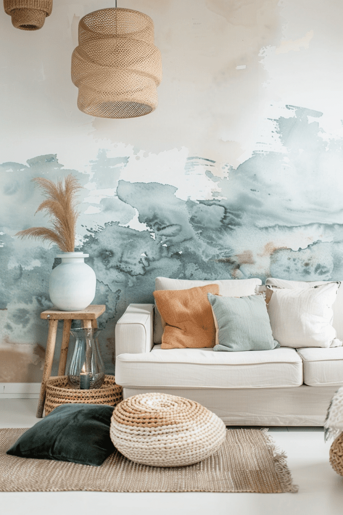 Watercolor Wash Boho Wall