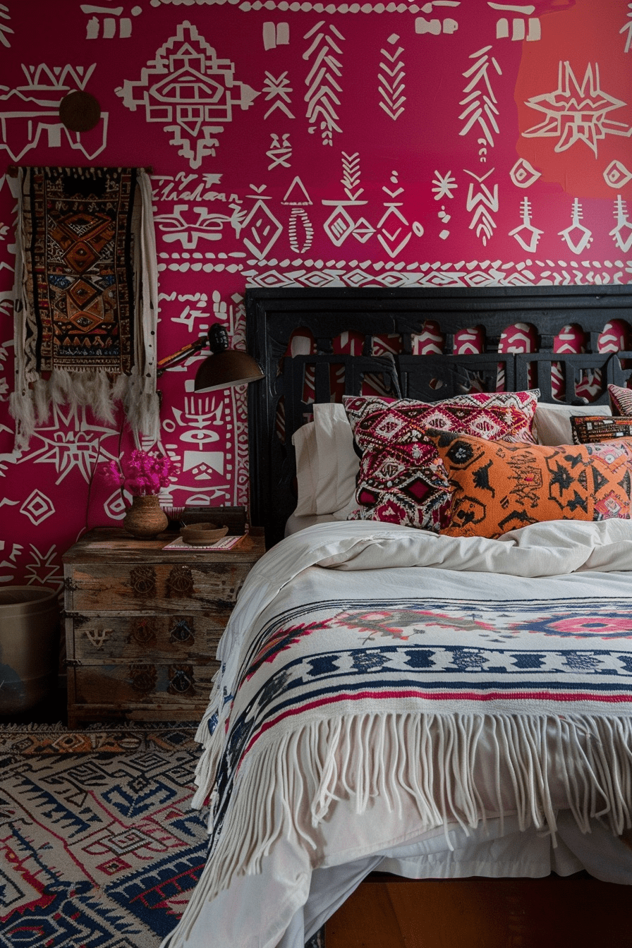 29 Chic Boho Bedroom Accent Wall Ideas To Transform Your Space - Learn ...