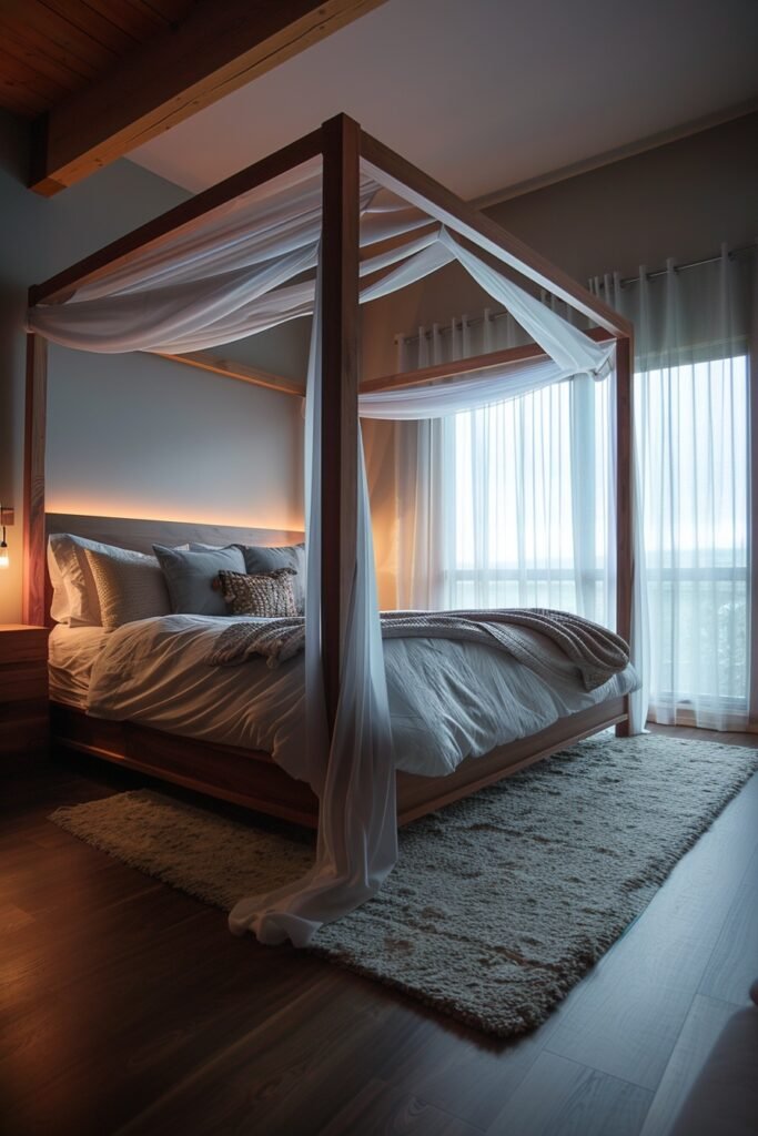 Architecturally Inspired Canopy Beds