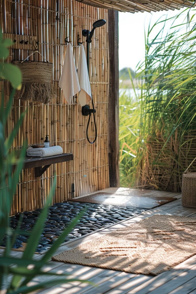 Beachy Outdoor Showers