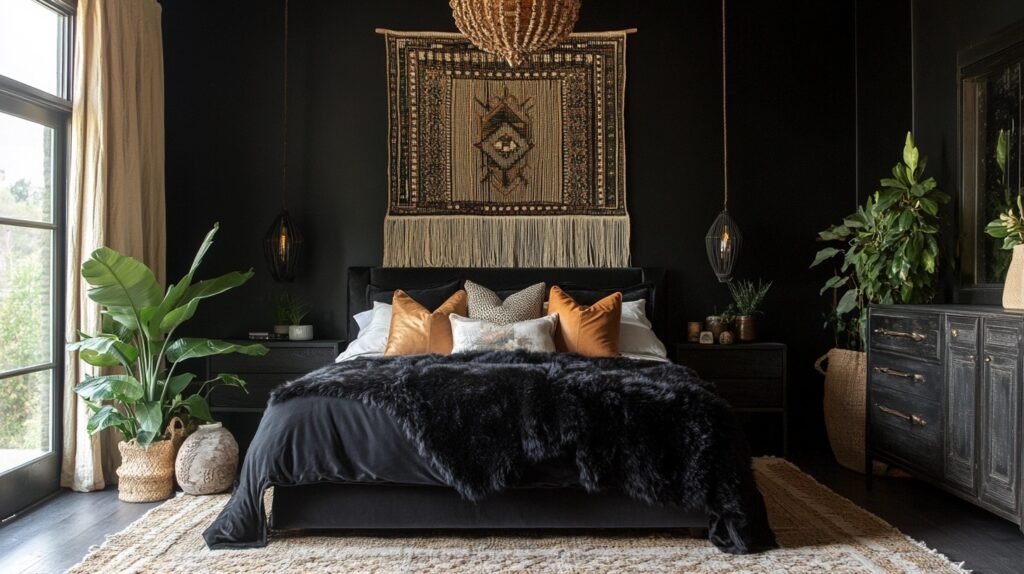 Black Boho Bedroom Ideas