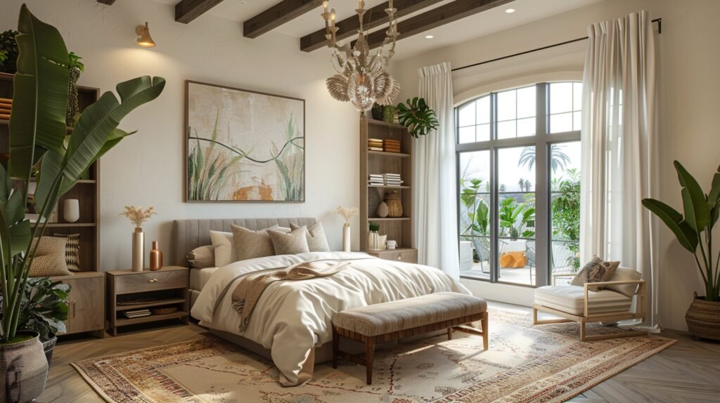 Boho Bedrooms With High Ceilings