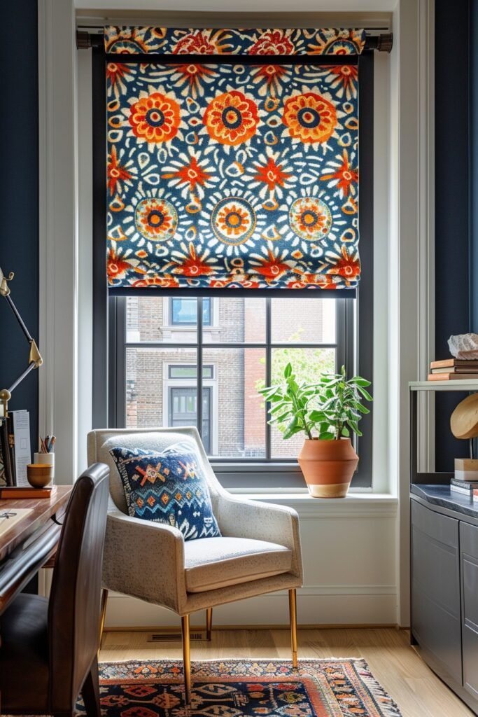 Boho Print Roller Shades