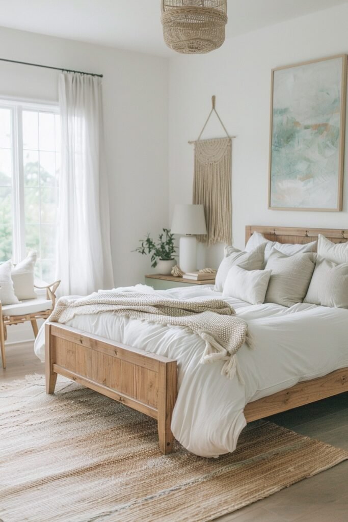 Calming Boho Retreat: Bedroom Layout Ideas