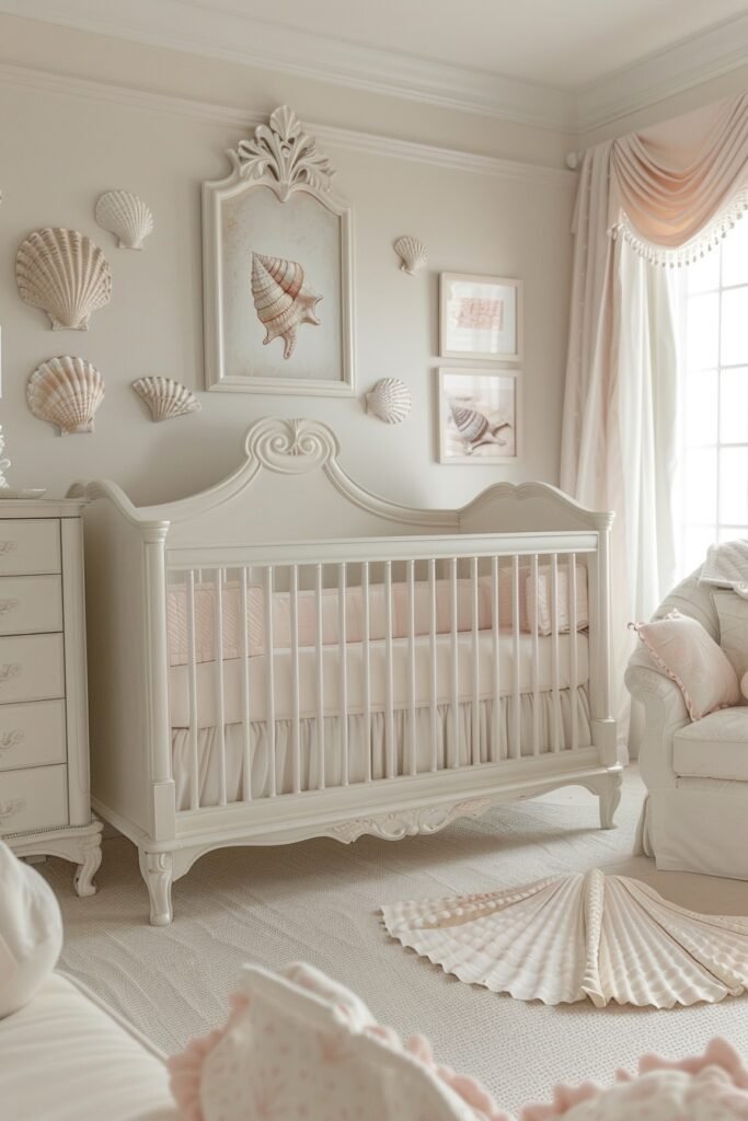 Chic Seashell Nursery Decor