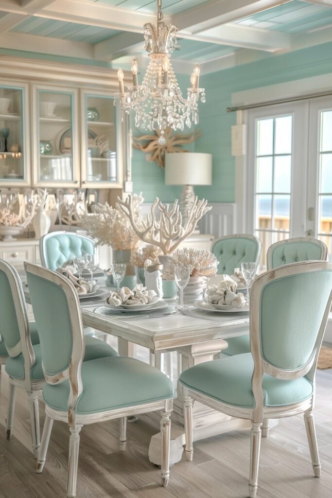 Coastal Glamour Dining Area