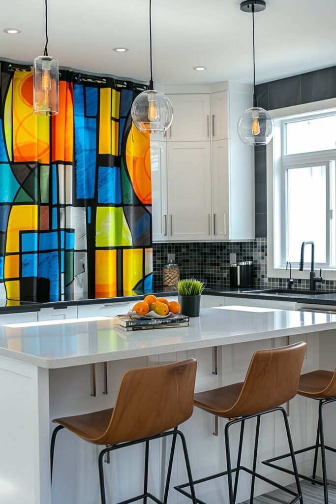 Contemporary Color Block Curtains