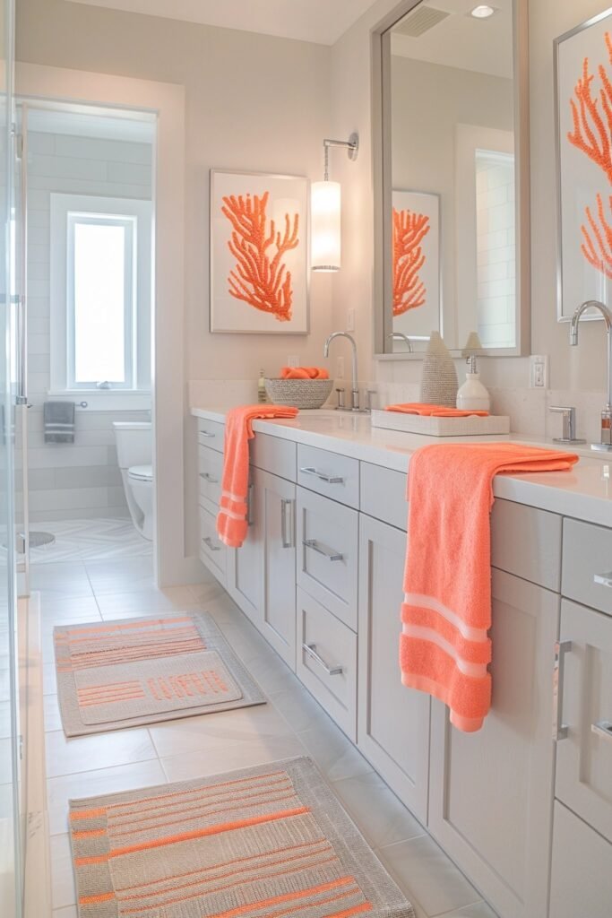 Contemporary Coral Ensuite