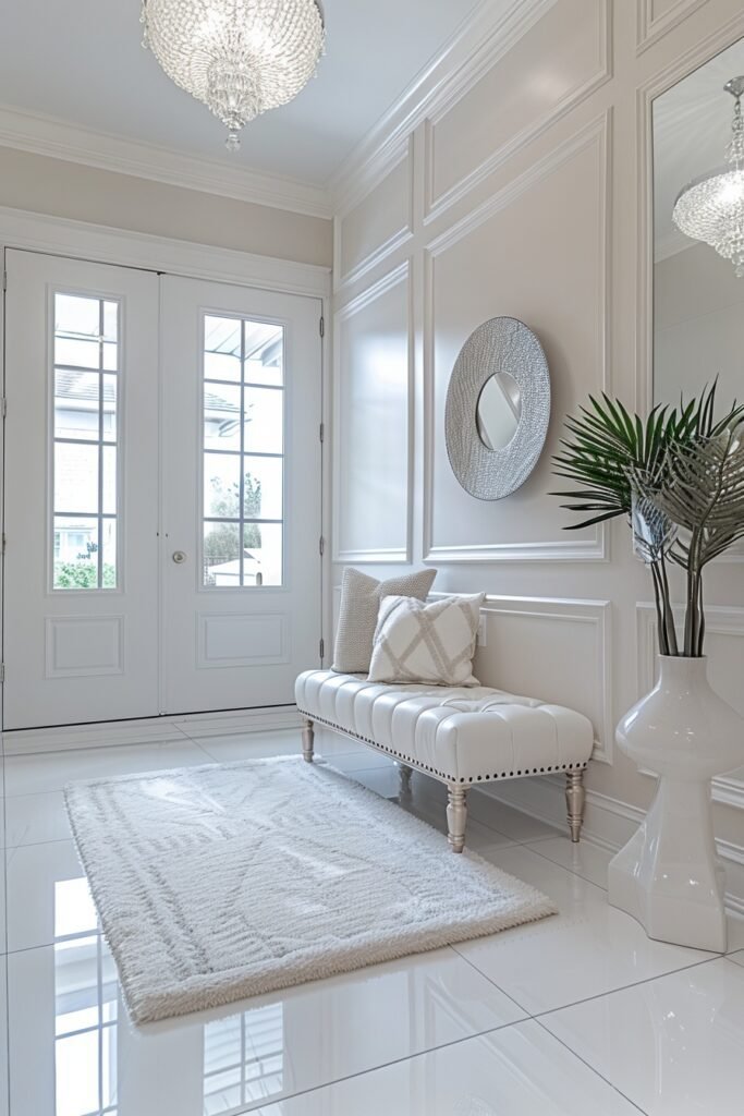 Crisp White Coastal Vestibule