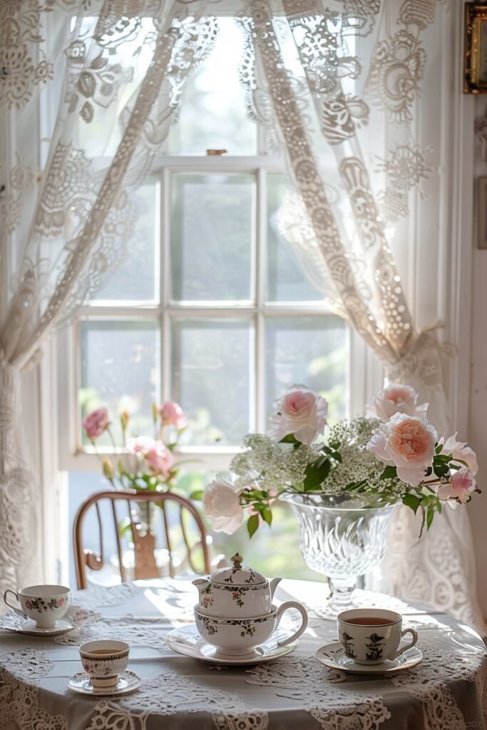 Delicate Lace Filigree Drapes