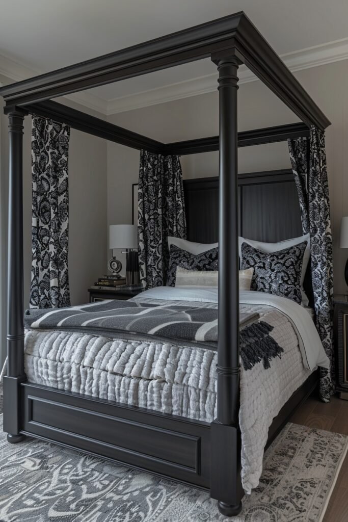 Elegant Black Canopy Beds