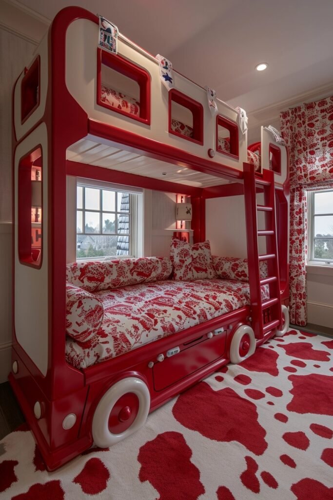 Fire Truck Bunk Beds