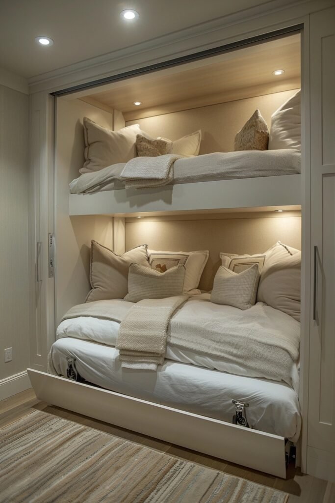 Flip-Up Bed for Hidden Storage Space