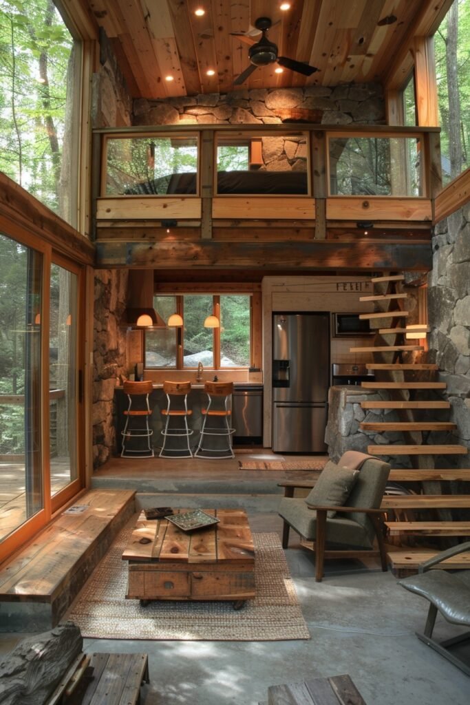 Forest-Inspired Cabin Interiors