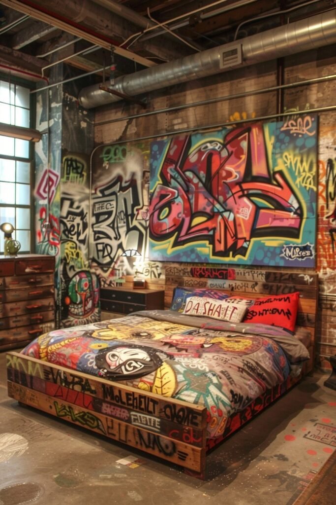 Graffiti Glam Bedroom