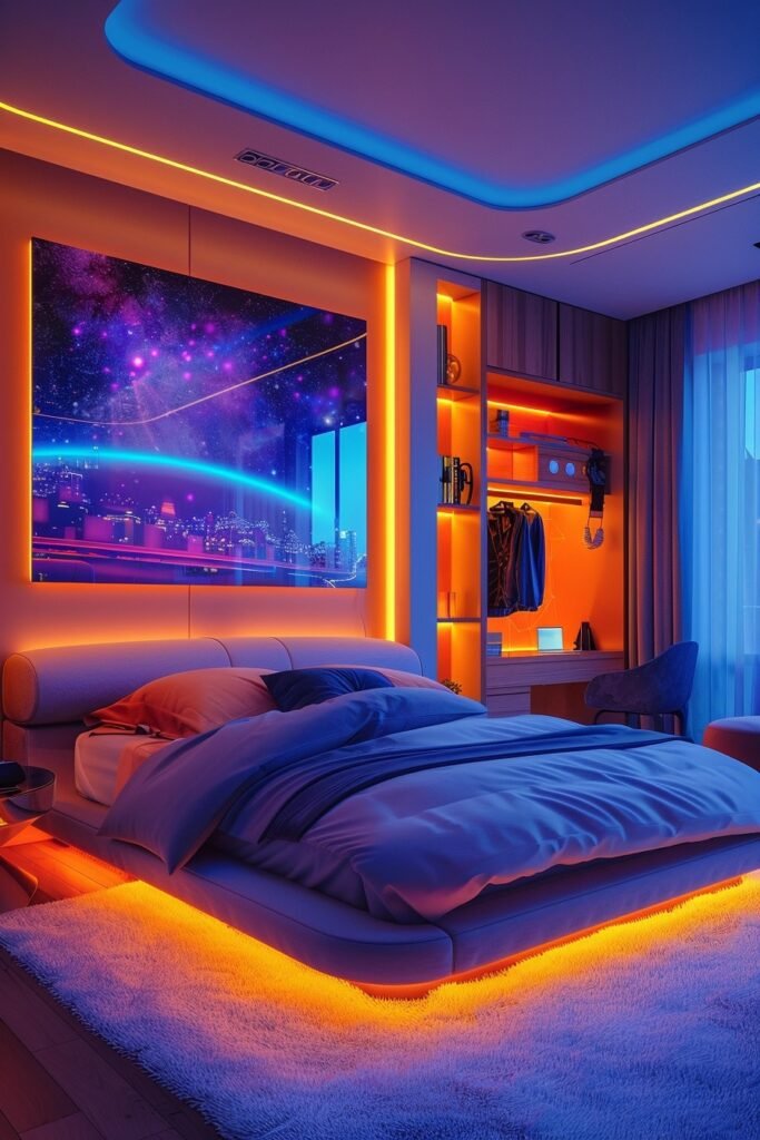 High-Tech Urban Bedroom