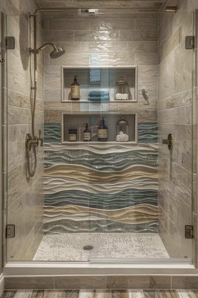 High Tide Inspired Shower Niches