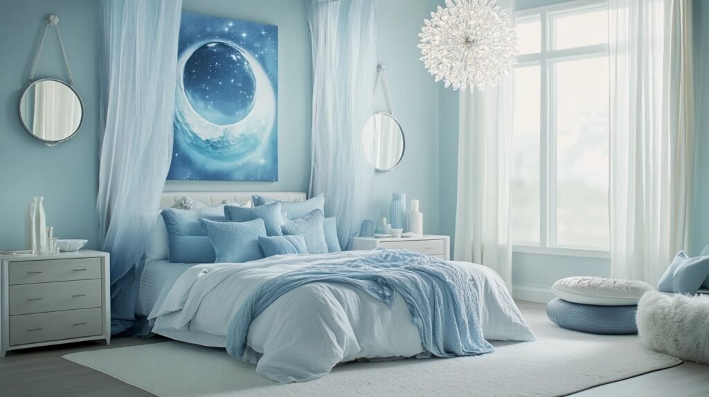 Light Blue Boho Bedroom