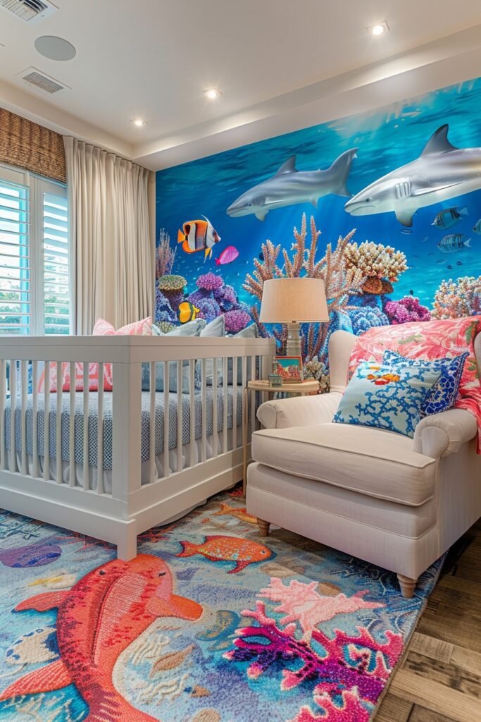 Marine Life Mural Nursery