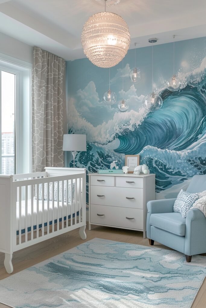 Ocean Wave-Inspired Nursery