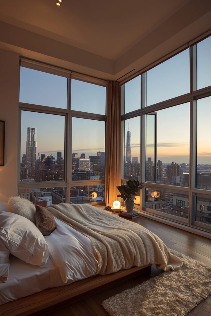 Panoramic City View Bedroom