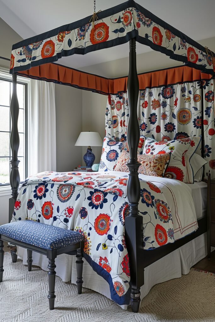 Playful Pattern Canopy Beds