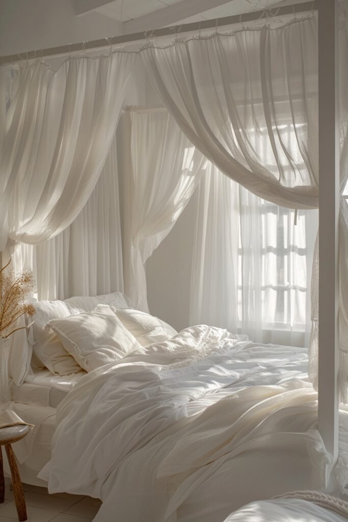 Pure White Canopy Beds