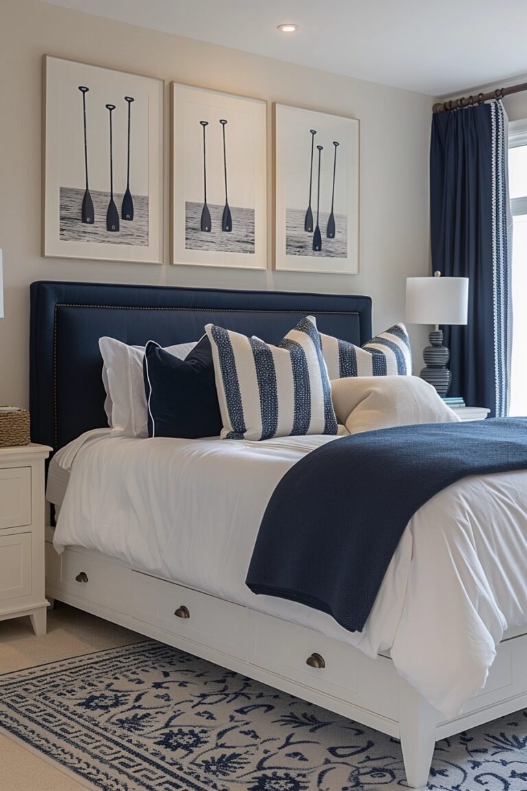 29 Coastal Preppy Bedroom Ideas For Elegant Beach Vibes - Learn California