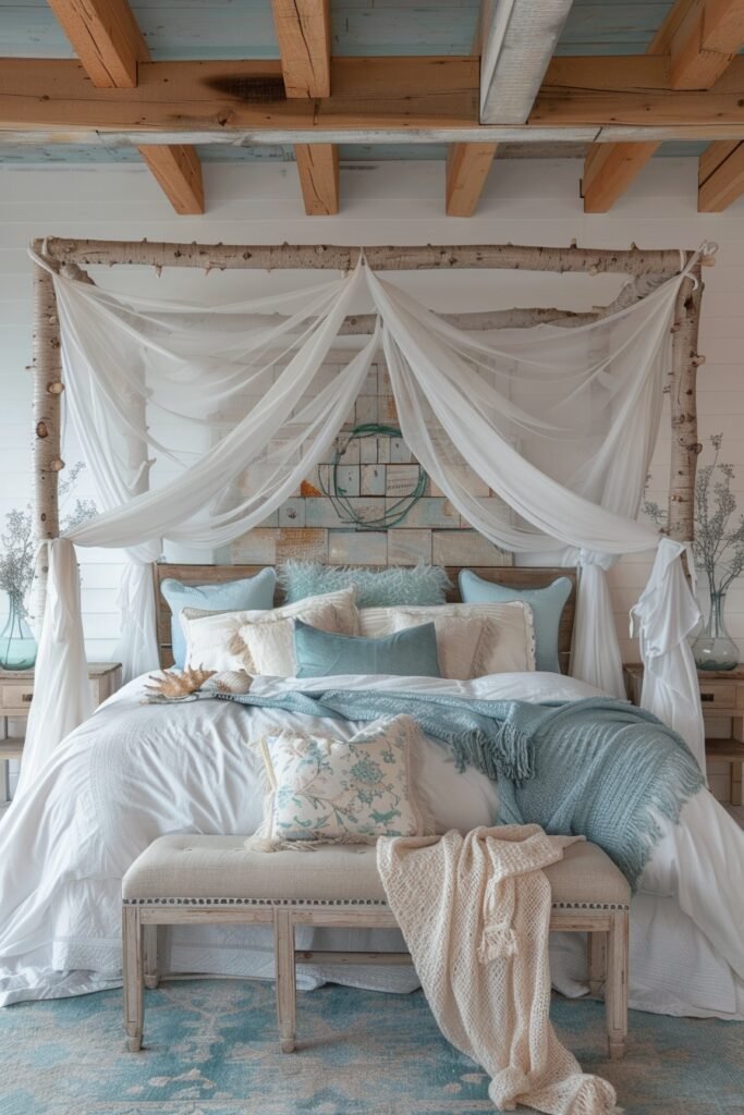 Seaside Inspired Canopy Beds