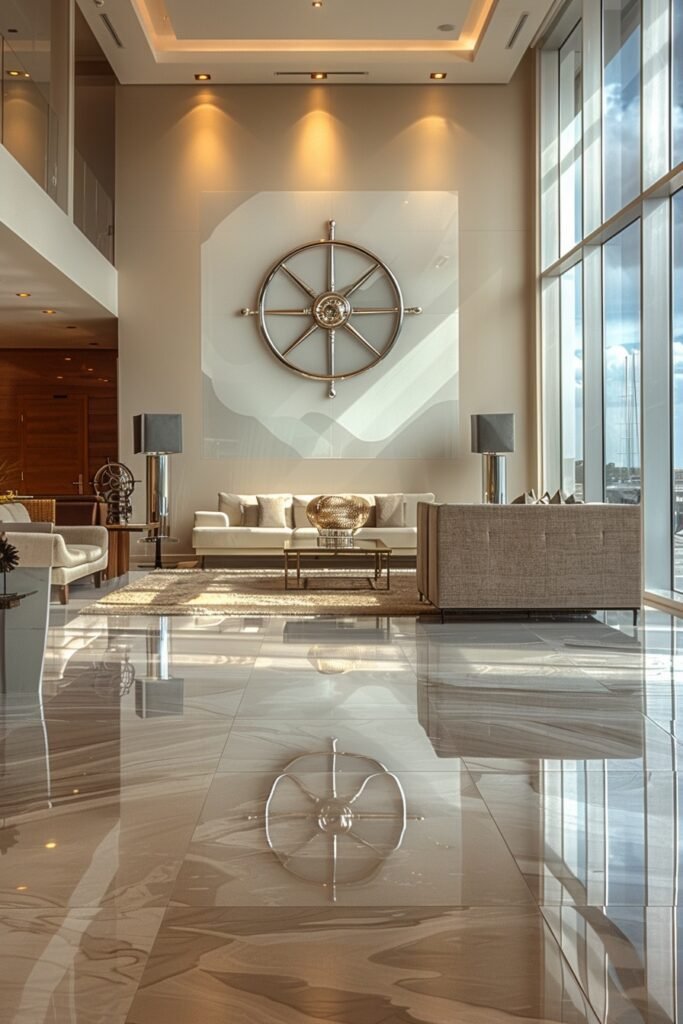 Sleek Maritime Welcome Hall