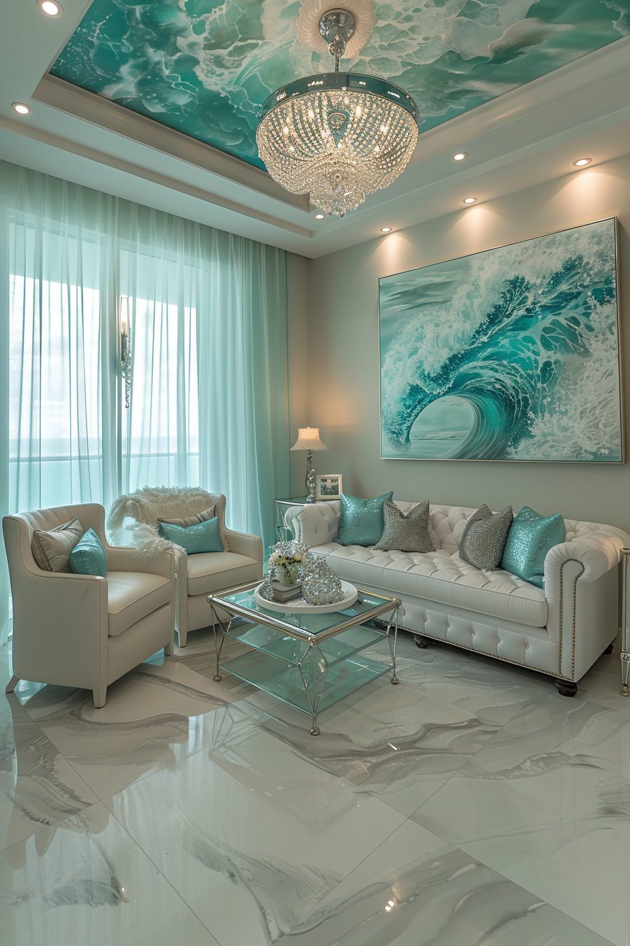 View of 29 Coastal Modern Living Room Ideas For A Contemporary Beach Vibe ...