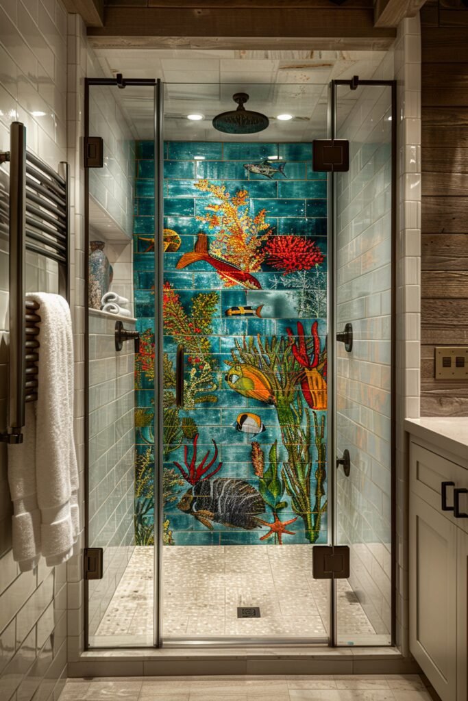 Underwater Scene Ceramic Tiles