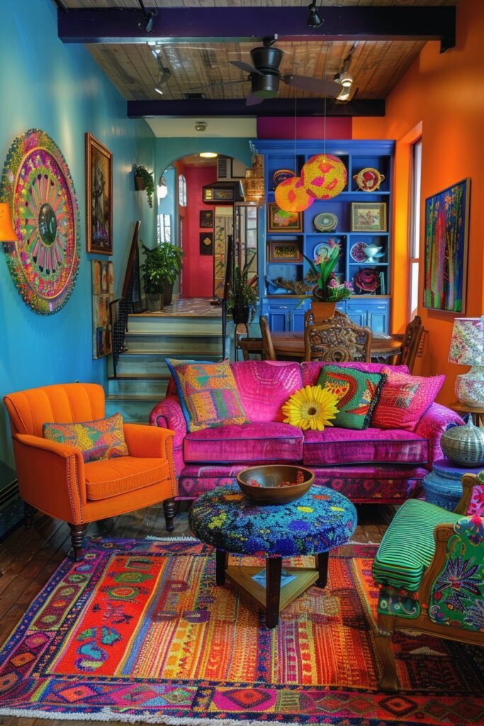 Vibrant Fusion Living Room