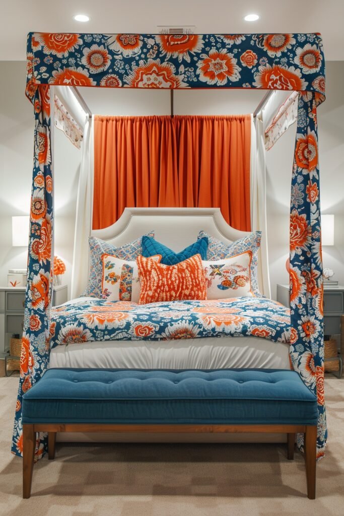 Vibrant Graphic Canopy Beds