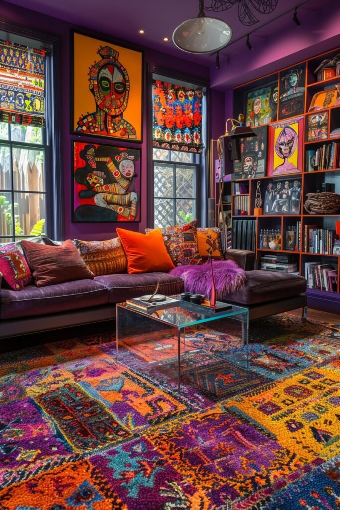 Vibrant Material Mosaic Room