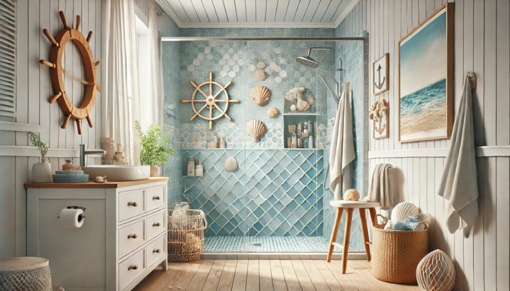 Coastal Theme Bathroom Decor