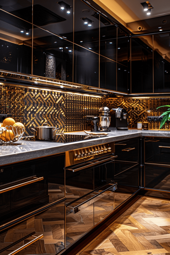 Art Deco Inspired Compact Kitchen