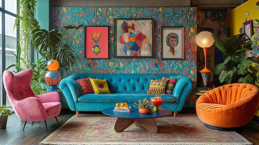 Boho Maximalist Living Room