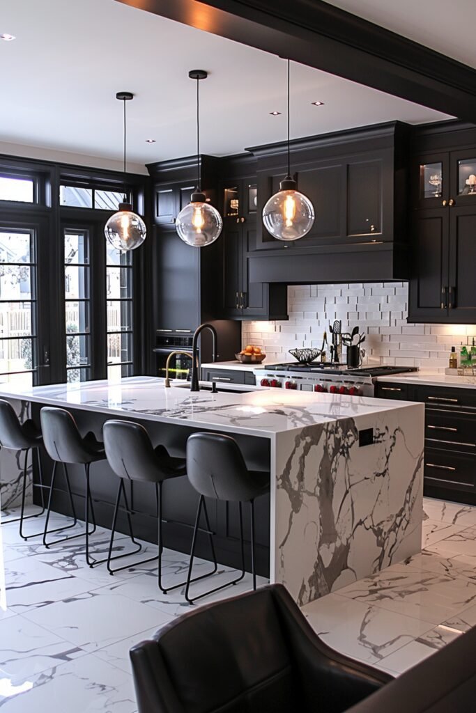 Bold Dual-Tone Kitchens