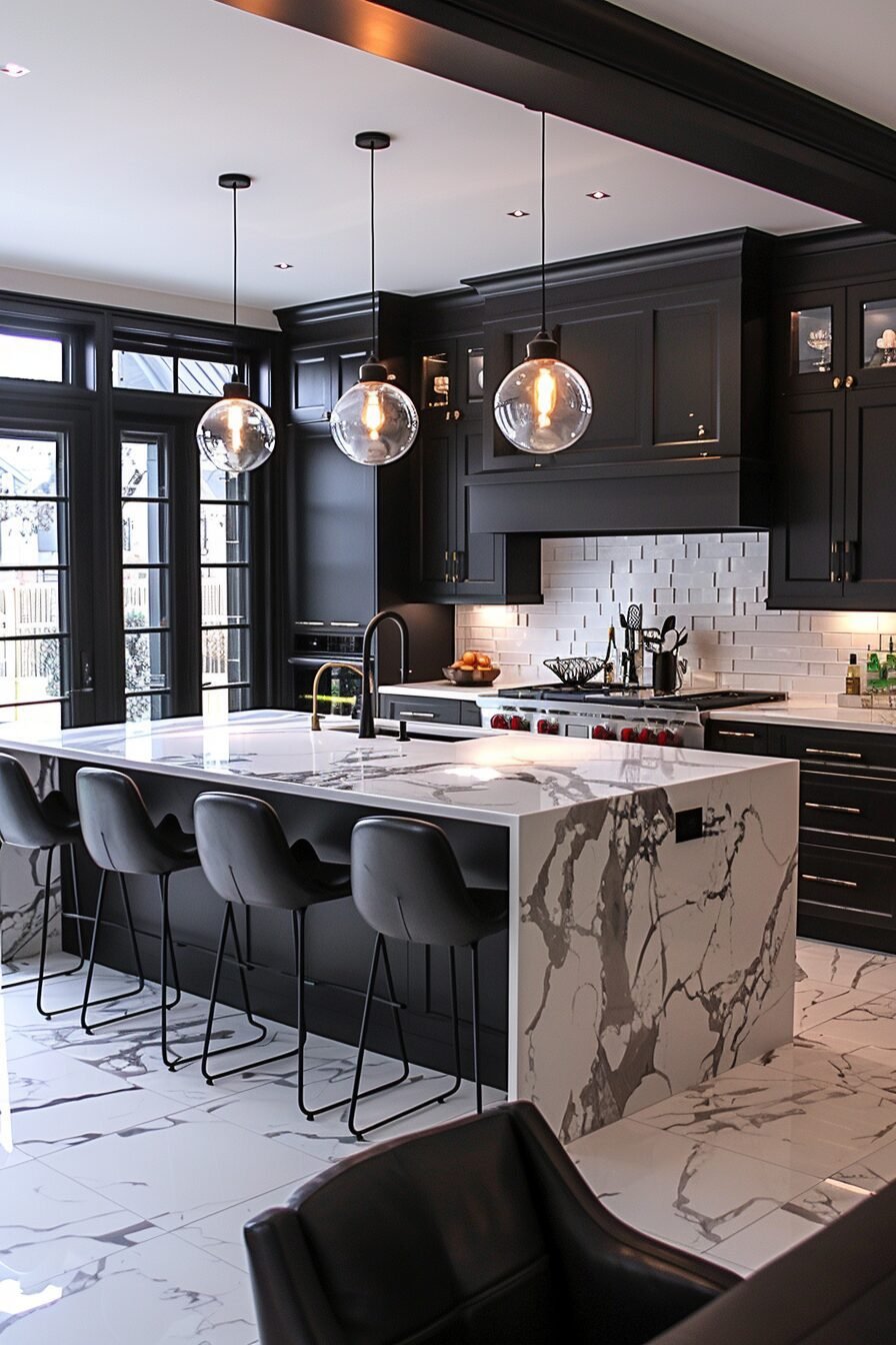 29 Black And White Modern Kitchen Ideas For A High-End And Contemporary ...