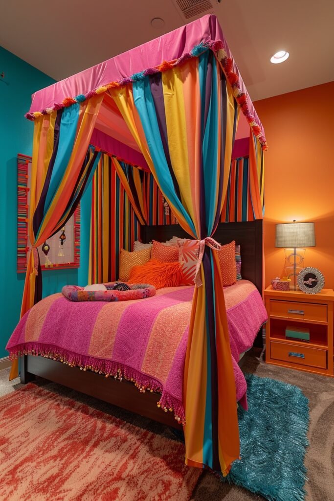 Boldly Modern Girls Bed with Canopy