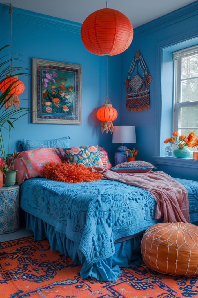 Bright Blue Bohemian Retreat